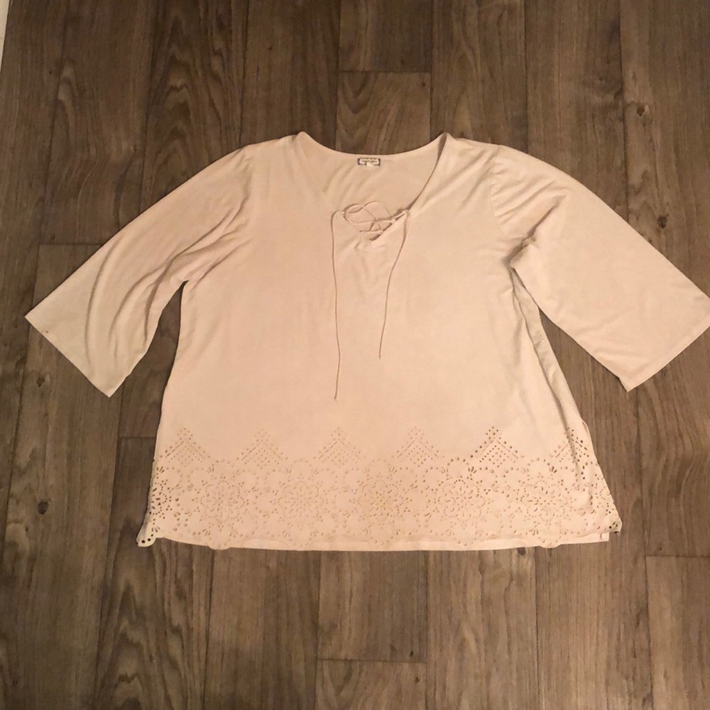 This cream top is super soft, cute and needed